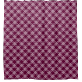 Cortina De Ducha Patrón de Gingham de chequeo rosa profundo vintage