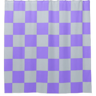 Cortina De Ducha Patrón de Gingham de Purple Checkered