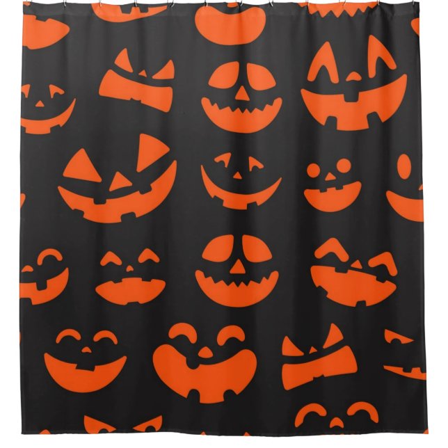 Cortina De Ducha Patrón de Halloween (Anverso)