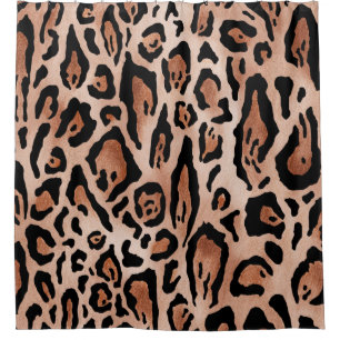 Cortina De Ducha Patrón de impresión de leopardo
