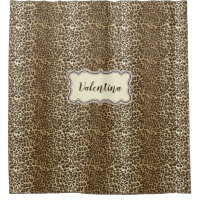 Patrón de leopardo clásico con nombre personalizad
