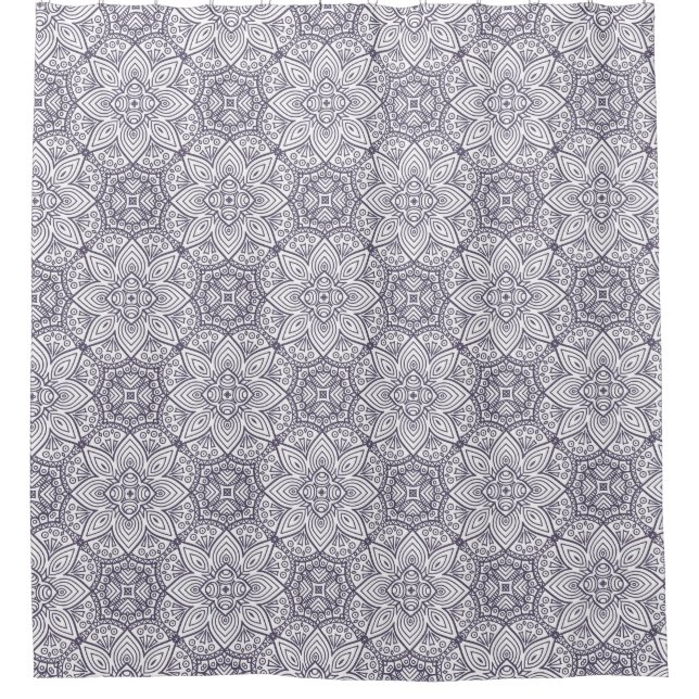 Cortina De Ducha Patrón de Mandala (Anverso)