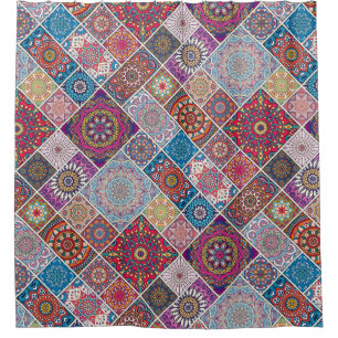 Cortina De Ducha Patrón de Mandala