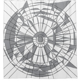 Cortina De Ducha Patrón de Mandala Geométrico