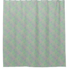 Cortina De Ducha Patrón de Maze verde rosa morado moderno