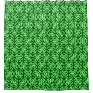 Cortina De Ducha Patrón de medallón japonés, verde oscuro de jade