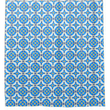 Patrón de mosaico azul marroquí Boho