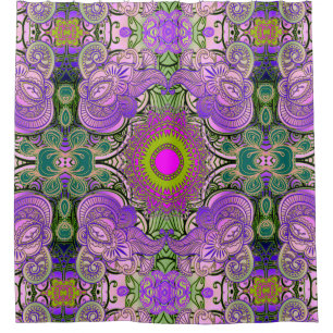 Cortina De Ducha Patrón de mosaico de Paisley II + tus ideas