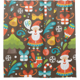 Cortina De Ducha Patrón de Navidades de vacaciones