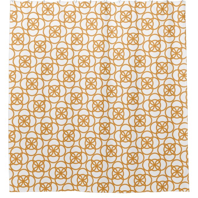 Cortina De Ducha Patrón de nudo dorado (Anverso)