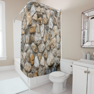 Cortina De Ducha Patrón de piedra, piedra natural