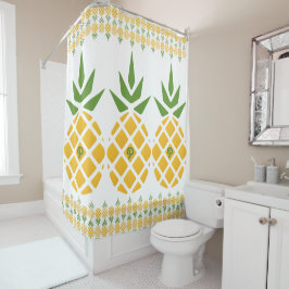 Cortina De Ducha Patrón de piña personalizado