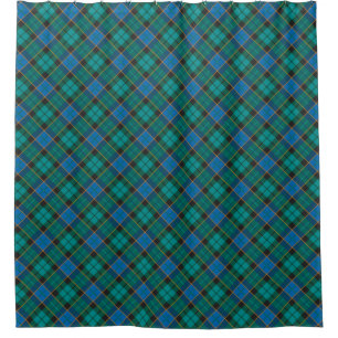 Cortina De Ducha Patrón de plaids de Tartán - verde azul tradiciona