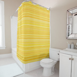 Cortina De Ducha Patrón de raya moderna amarillo limón brillante