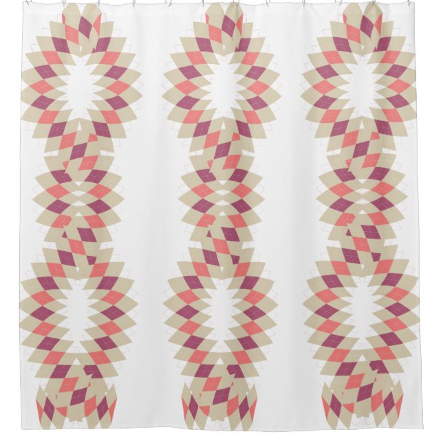 Cortina De Ducha Patrón de remolque de diamantes (Anverso)