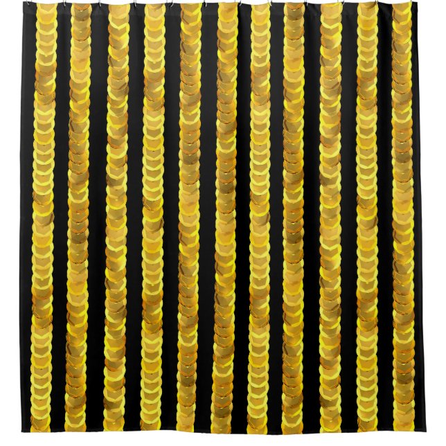 Cortina De Ducha Patrón de secuencia, cuentas, diamantes de imitaci (Anverso)