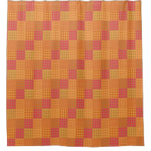 Patrón de trabajo en mosaico rosa y naranja