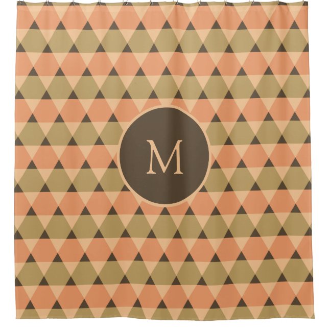 Cortina De Ducha Patrón de triángulos (Anverso)