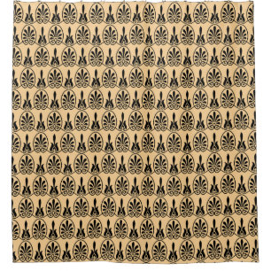 Cortina De Ducha Patrón de vector de arabesco elegante en color mel