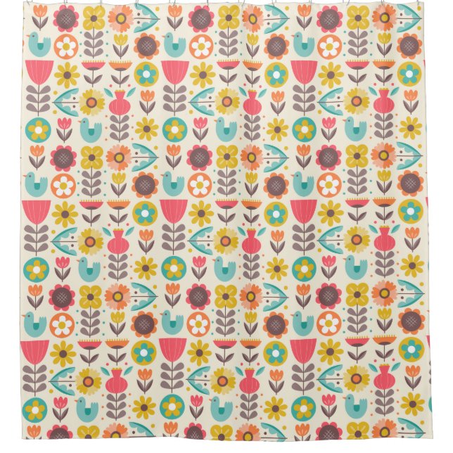 Cortina De Ducha Patrón escandinavo (Anverso)