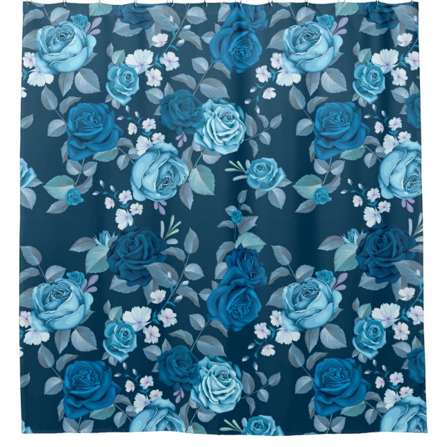 Cortina De Ducha Patrón floral (Anverso)