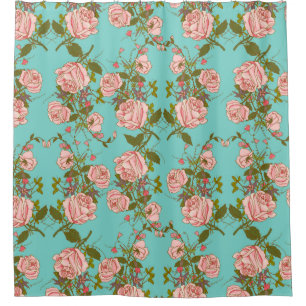 Cortina De Ducha Patrón floral