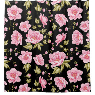 Cortina De Ducha Patrón floral