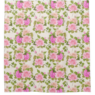 Cortina De Ducha Patrón floral