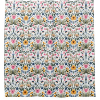 Cortina De Ducha Patrón floral