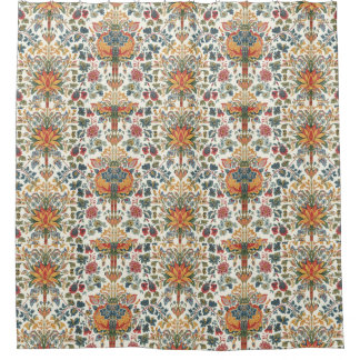 Cortina De Ducha Patrón floral Art Nouveau de William Morris Compto