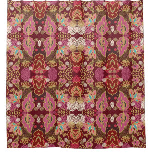 Cortina De Ducha Patrón floral caótico y decorativo impecable