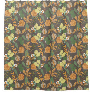 Cortina De Ducha Patrón floral de bonito