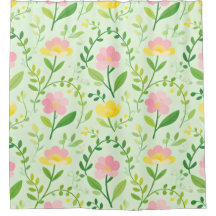 Patrón Floral de Pastel de Primavera