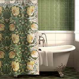 Cortina De Ducha Patrón floral de William Morris Pimpernel