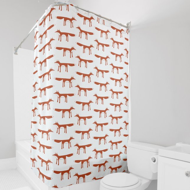 Cortina De Ducha Patrón Fox (Red fox pattern shower curtain)