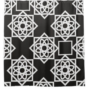 Cortina De Ducha Patrón geométrico árabe. Decoración de arte. Islam