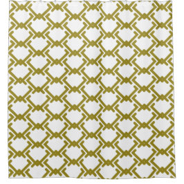 Cortina De Ducha Patrón geométrico de Chevrons de oro de diferente 