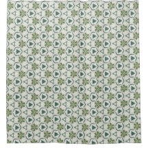 Patrón geométrico lirio blanco y verde