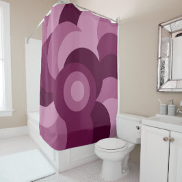 Cortina De Ducha patrón geométrico modernista púrpura