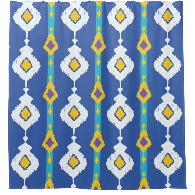 Cortina De Ducha Patrón ininterrumpido de Ikat  (Anverso)