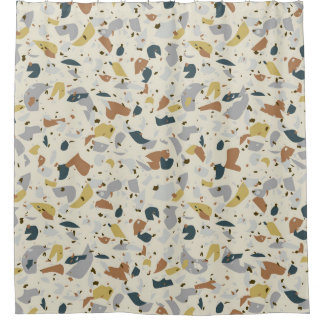 Cortina De Ducha Patrón ininterrumpido de Terrazzo con elemento sup