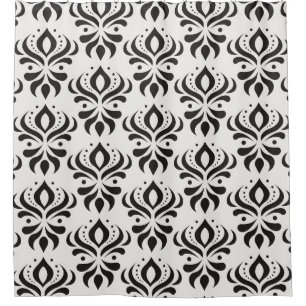 Cortina De Ducha Patrón inquebrantable del damasco floral vintage. 