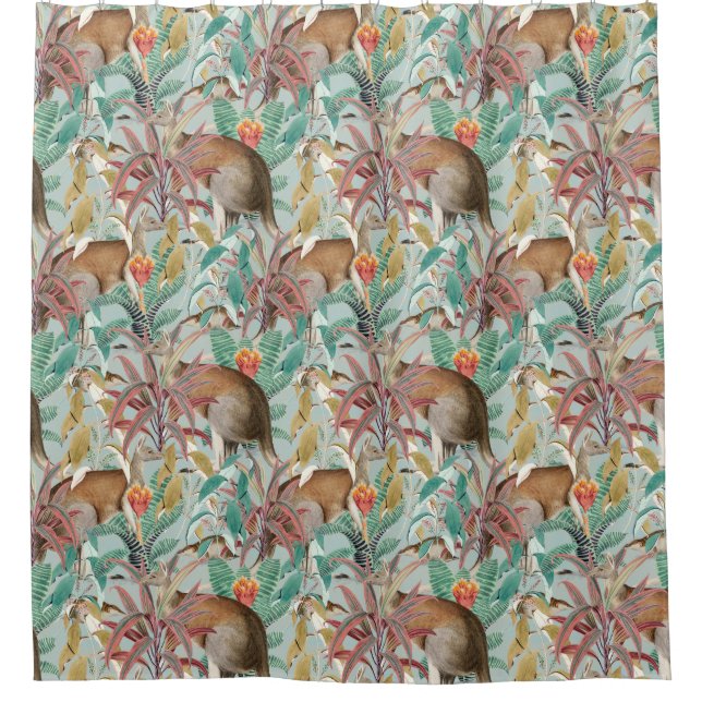 Cortina De Ducha Patrón Kenguru (Anverso)