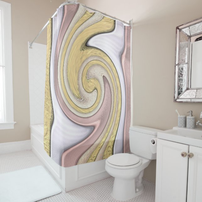 Cortina De Ducha Patrón metalizado con brillo (In situ)