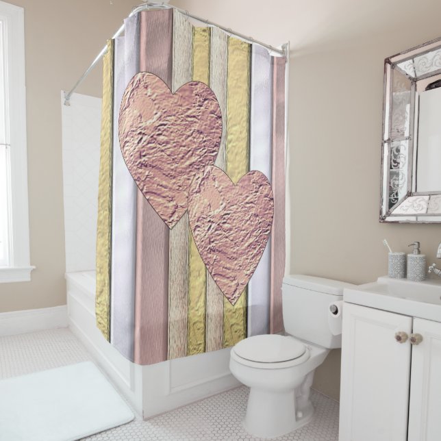 Cortina De Ducha Patrón metalizado con brillo (In situ)