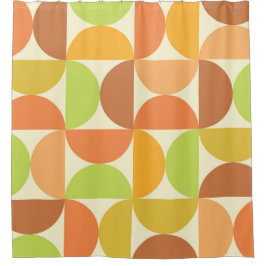 Cortina De Ducha Patrón minimalista de medio círculo del siglo