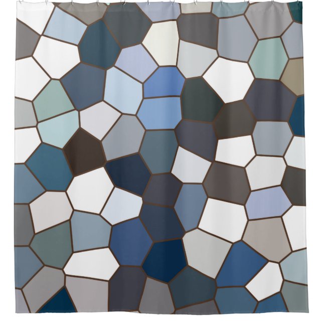 Cortina De Ducha Patrón moderno de diseño de la Tierra (Anverso)