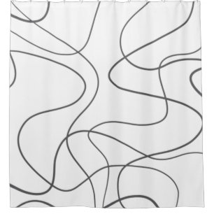 Cortina De Ducha Patrón moderno, urbano, abstracto. Curva, líneas o