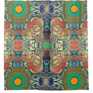 Cortina De Ducha Patrón Mosaic Paisley I + tus ideas