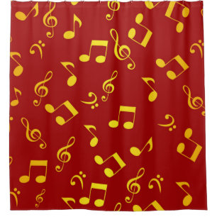 Cortina De Ducha Patrón musical